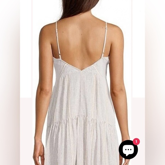 Veronica Beard Abilene Striped Tiered Midi Dress - Picture 3 of 13